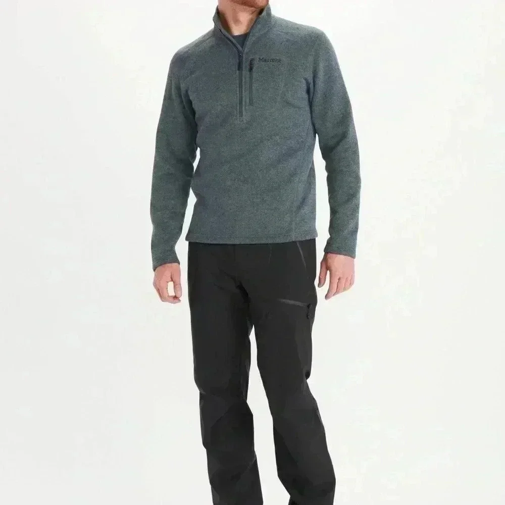 [L]Marmot Drop Line 1/2 Zip Lightweight Gray sweatshirt - Picture 3 of 7